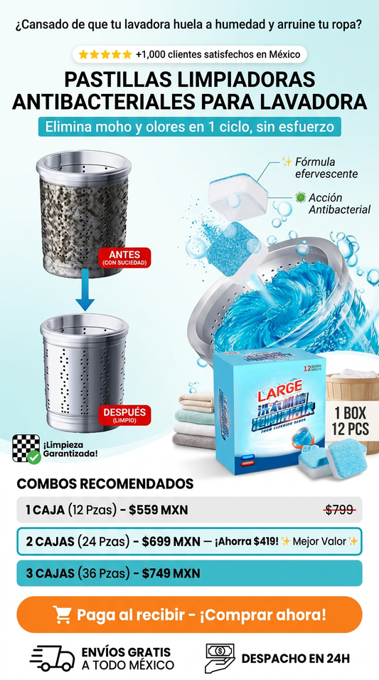 Pastillas limpieza lavadora