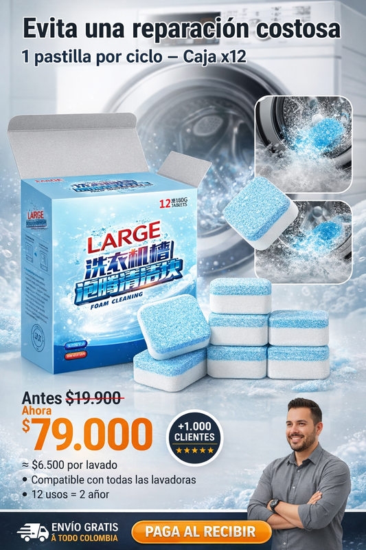 Pastillas limpieza lavadora