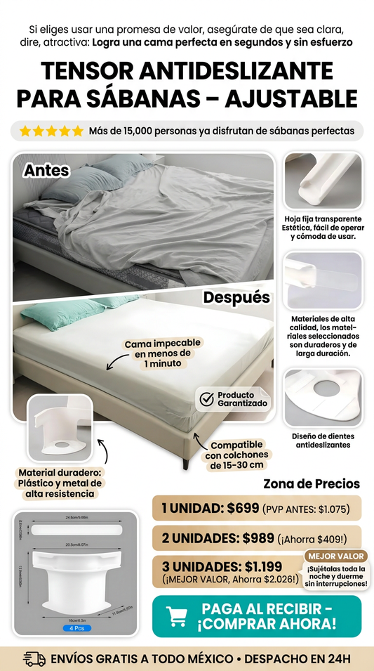 Sujetador de sabanas x4 Pcs